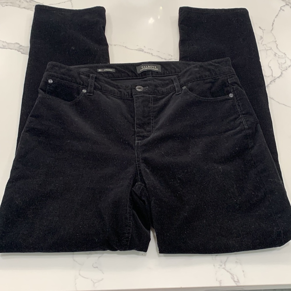 Talbots Cotton/Lycra/Spandex Velour Like Pants. Black. Size‎ 10 (562) - Picture 9 of 13